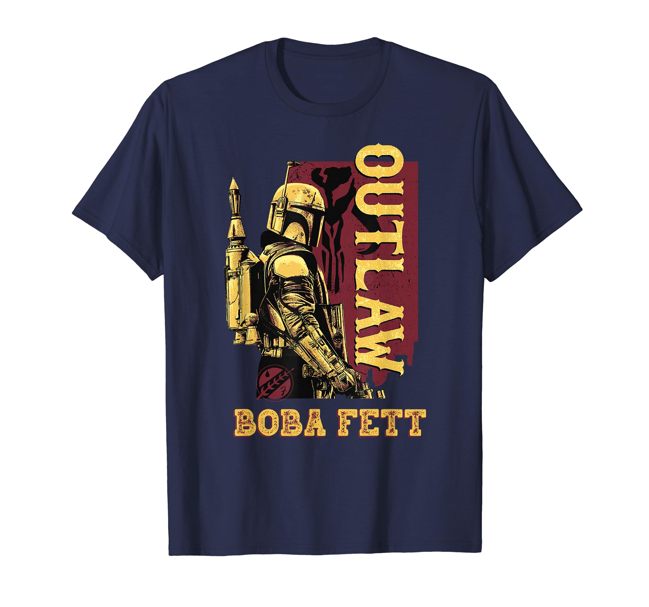 

Star Wars The Book of Boba Fett Outlaw Epic Retro Portrait T-Shirt