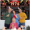 Back In 1976 Red and Black 50th Birthday Decorations Happy 50th Birthday Banner Vintage Birthday 50 Years Ago Backdrop Theme Decor 50th Gifts for Man