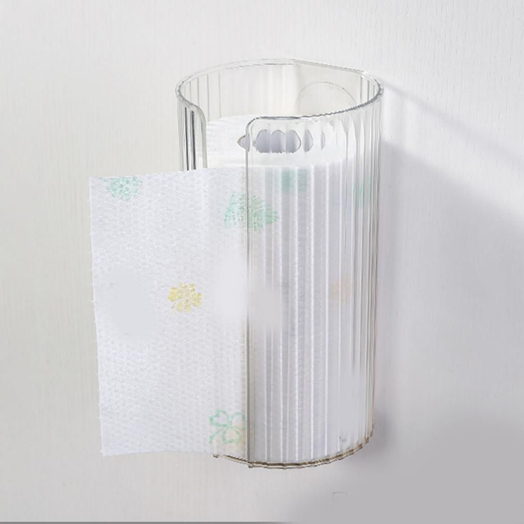 Wall Paper Towel Dispenser Clear Waterproof Hand Towel Holder Box for Kitchen Toilet Bathroom