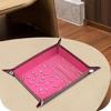 Fashion PU Leather Storage Tray Jewelry Storage Dish Desk Accessory Tray Suitable For Watches And Small Items