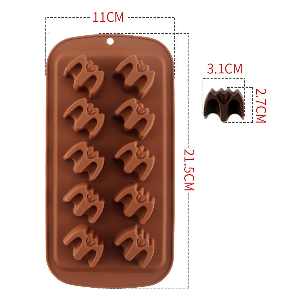 Halloween Chocolate Mold Halloween Pumpkin Skeleton Bat Ghost Design Silicone Cake Mould Kitchen Supplies Dessert Tools