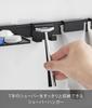 Yamazaki Jitsugyo Film Hook Facial Cleansing Supplies Storage Set Black Main Body each part is W38 x D9 x hook not Tower Floating Storage Shaver
