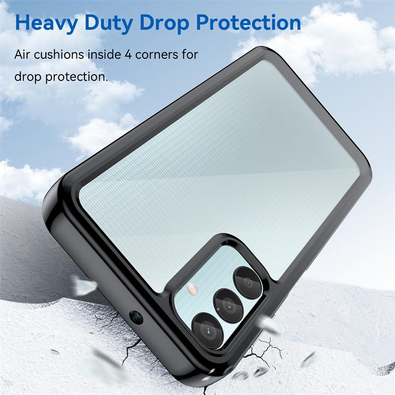 Capa TPU transparente à prova de choque para Samsung Galaxy M55 M15 M44 M34 M54 M14 Jump3 5G 4G Capa protetora à prova de choque e proteção total