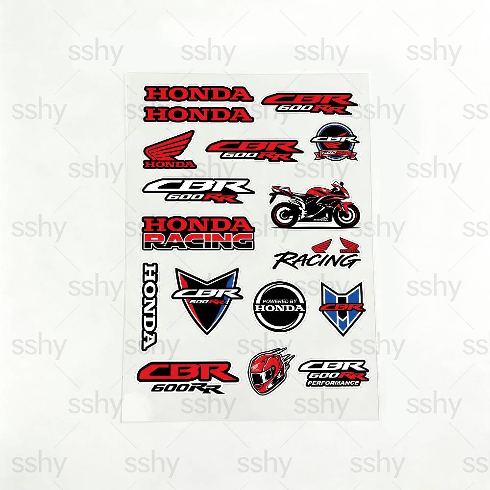 FOR HONDA CBR600RR Reflective Motorcycle Stickers Waterproof Vinyl Decals for Motorbike Helmet Fuel Tank Bike XL0
