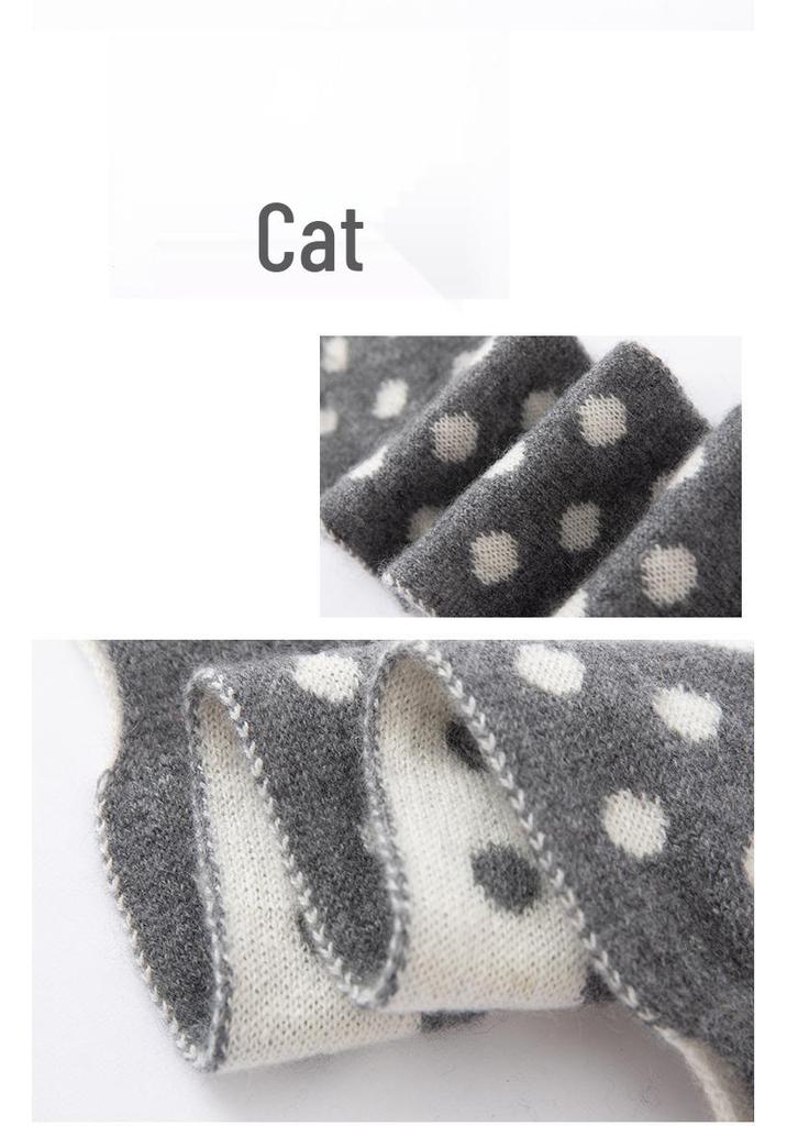Children's Cute Warm Cashmere Scarf - 100% Pure Knitted Wool
