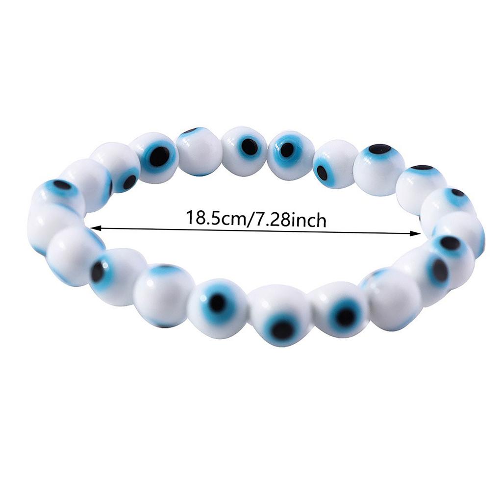 1pc 8mm Bohemian Handmade Evil Eye Beads Wrist Bracelets & Bangles for Women Girls Party Holiday Jewelry Gifts