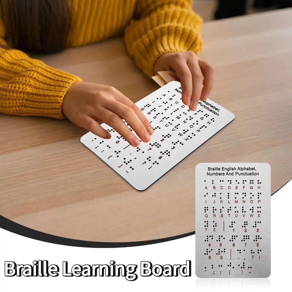 Efficient Braille Alphabet Board Professional Braille Self-Learning Tool  Blind Children Learning