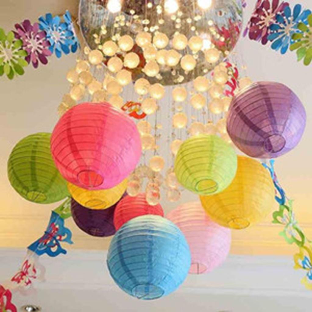 8PCS Paper Lanterns Decorative Party Supplies for Rainbow Birthday Party Mexican Fiesta Decorations Colorful Paper Lanterns Chi 5