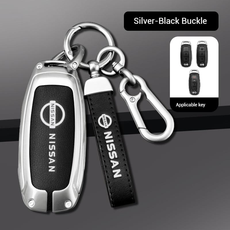 For Nissan Qashqai Juke X-Trail Patrol Leaf Altima Maxima Murano Tiida Teana Rogue Sentra Zinc Alloy Leather Car Key Cover Case