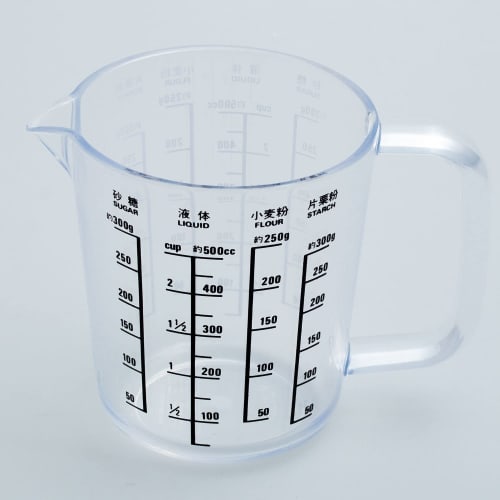 Suncraft Measuring Cup, 500cc, Made in Japan, Acrylic Resin, Patissiere, PP-515, Clear, Outer Diameter 105mm x Height 116mm