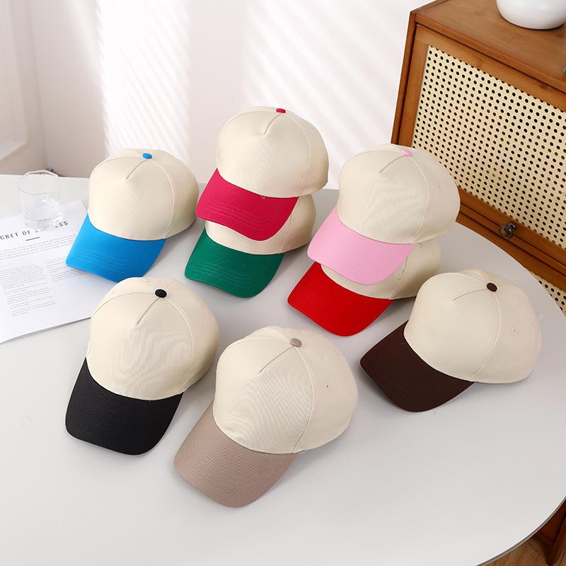 Unisex Color Block Baseball Cap: Stylish Five-Panel Sun Hat