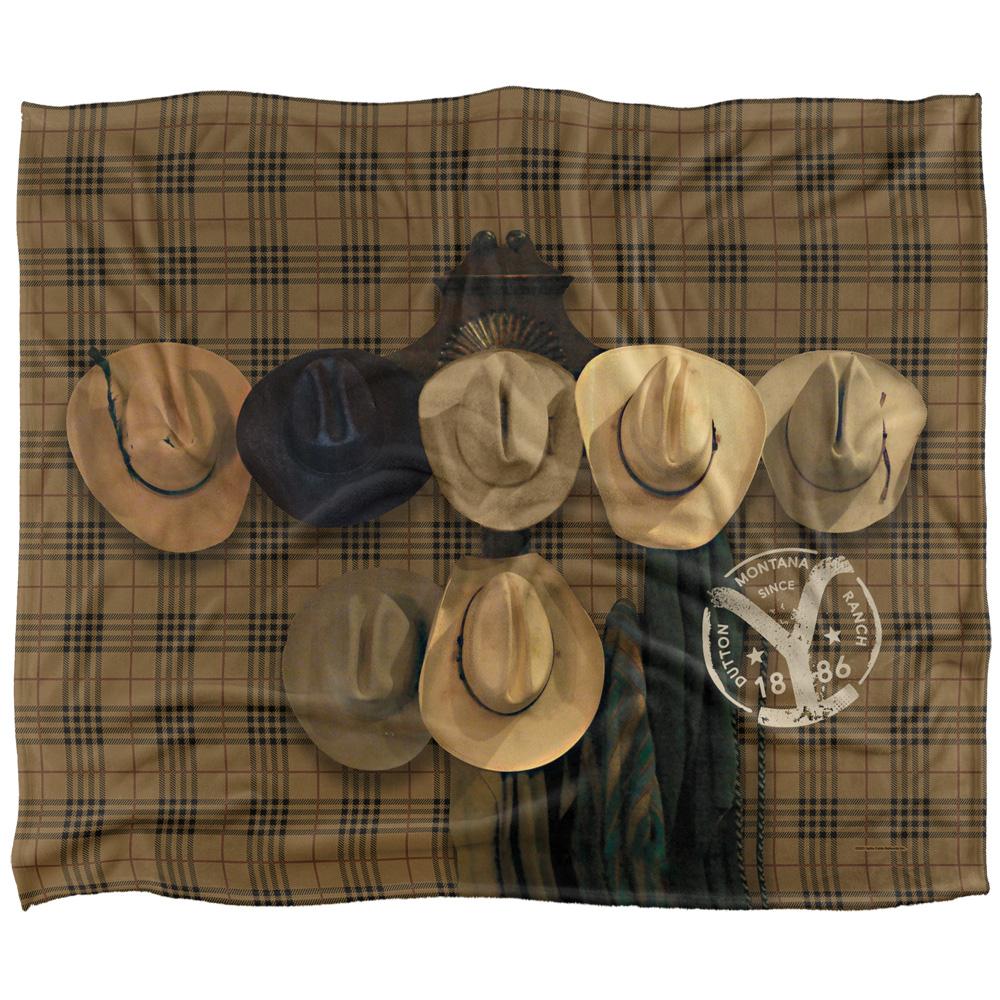 Yellowstone Hats Off Silky Supersoft Blanket
