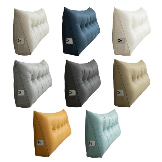 Triangular Headboard Pillow Bed Wedge Pillow With Side Pocket Headboard