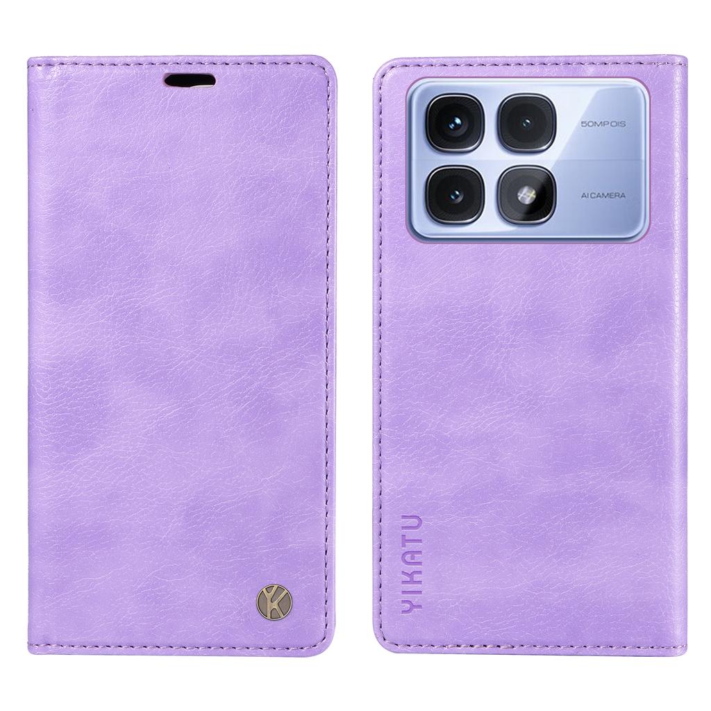 YIKATU YK-006 For Xiaomi Redmi K70 Ultra Case Wallet Litchi Grain Leather Phone Cover Magnetic Auto-Absorbed