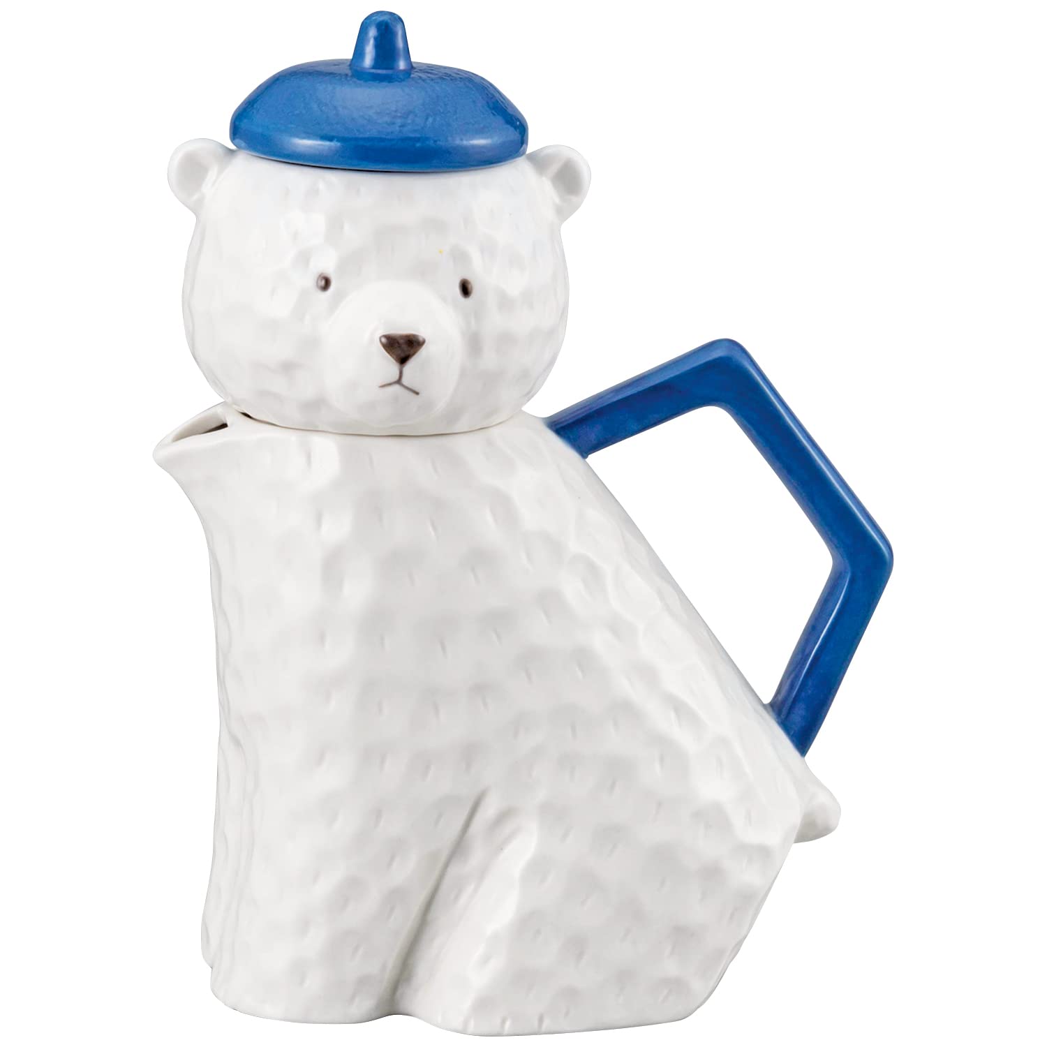 

Sun Art Tea for One Teapot and Cup, 550ml, Beret Bear Design, White, SAN3764