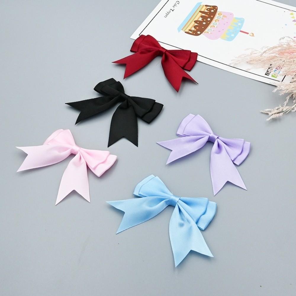 10Pcs DIY Crafts Double Layer Ribbon Bow Handmade Ribbon Bow Patches  Hairpin Accessories