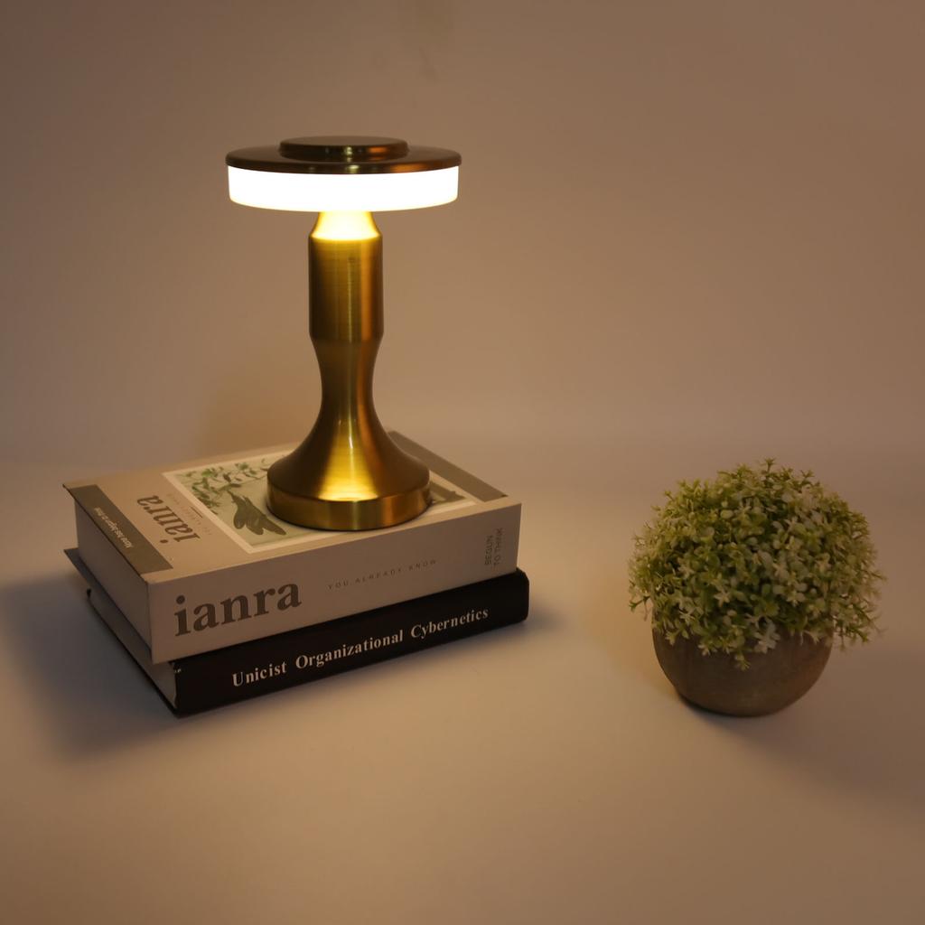 Portable LED Table Lamp Touch Sensor 3 Color Temperatures Rechargeable Battery Powered Bedside