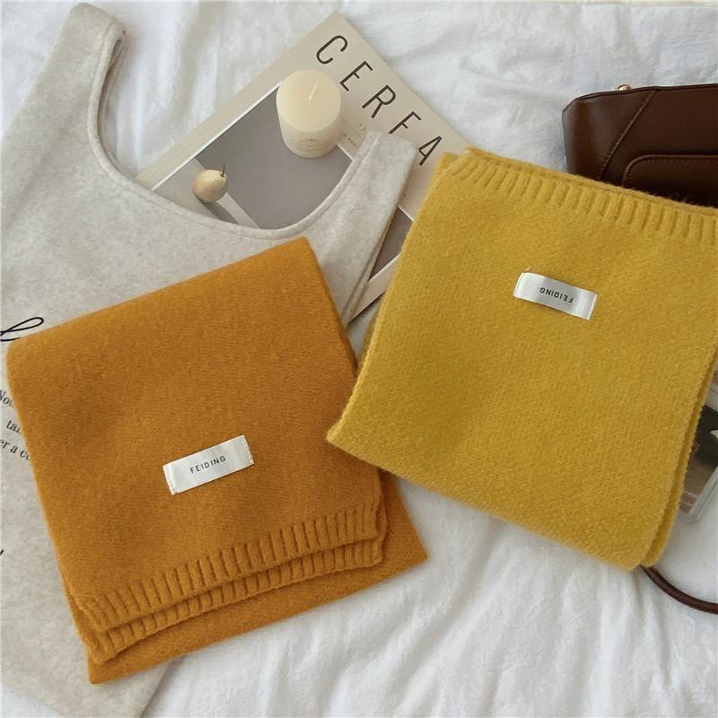 New Imitation Cashmere Knitted Scarf for Women Winter New Korean Fashion Versatile Warm Scarf Soft and Skin Friendly