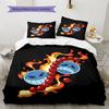 Anime One Piece Pattern Bedding Quilt Set Quilt Cover Pillowcase Home Birthday Gift(1 * Duvet Cover + 2 * Pillowcase, Without Core)