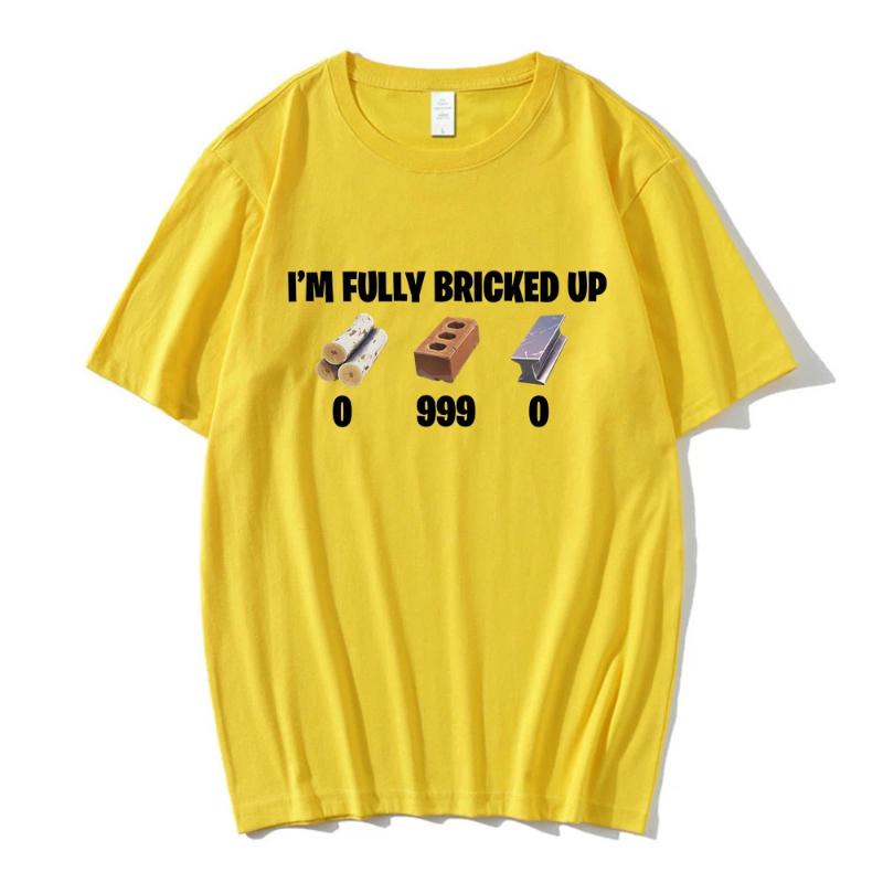 Ich bin komplett kaputt Meme Lustige T-Shirts Herren Kleidung Mode Hip Hop Kurzarm T-Shirts Baumwolle Lässiges T-Shirt Streetwear