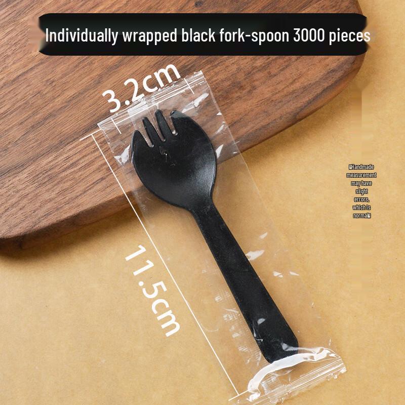 Disposable Black Plastic Cake and Fruit Forks