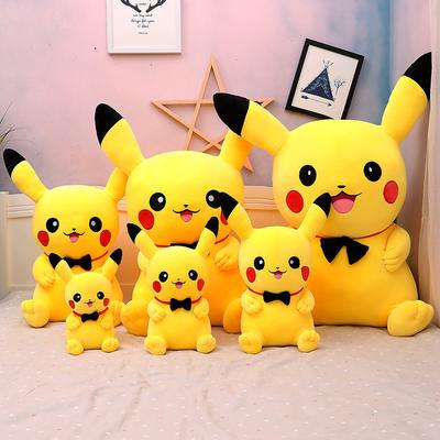 Bow Tie Pikachu Plush Doll Popular Cute Rag Doll Large Toy Throw Pillow