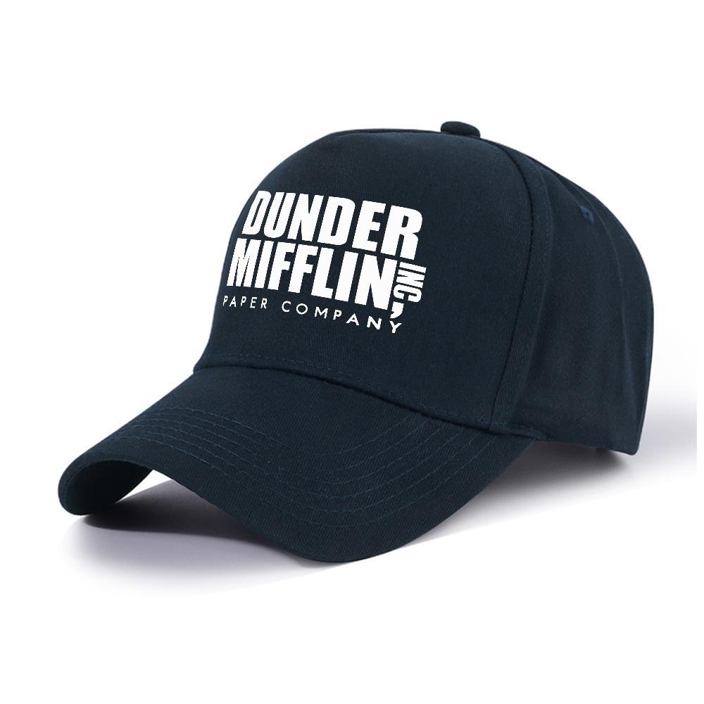 Classic Dunder Mifflin Logo Baseball Cap Unisex Athletic Hats Adjustable Size Outdoor Graphic Print Gorras