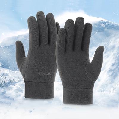 Men Gloves Fleece Autumn Winter Women Gloves Thick  Furry Warm Mitts Full Finger Mittens