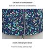 2026 Spring Floral Windproof Hooded Jacket for Middle-Aged & Elderly Moms - Plus Size, Warm & Slimming