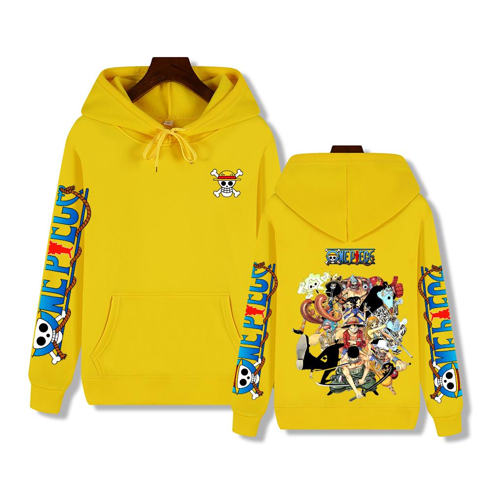

Креативний принт One Piece Осінь/Зима Комфортний м який потовщений чоловічий високоякісний модний повсякденний теплий вуличний худі S