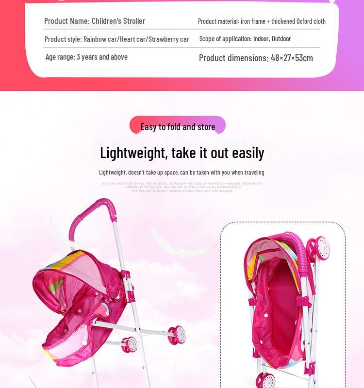 Children's Playhouse with Doll & Stroller Set