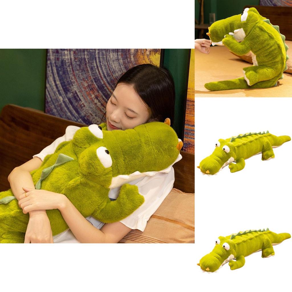 Plush Crocodile Pillow With Large Eyes And Short Plush For Girls Sleep Comfort