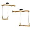 Small Parrots Exercise Swing Toy Wood And Metal Hanging Bridge Climbing Exercise Toy For Indoor Bird Cage Accessory