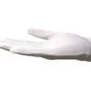 Unisex White Polyester Work Gloves: Three-Ribbed, Nylon Acrylic, Inspection, Thickened, Wear-Resistant.