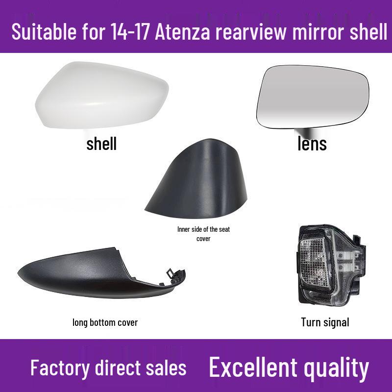 Fits Mazda 6 Atenza (2014-2017) Rearview Mirror Cover with Lens and Turn Signal