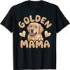 Golden Mama Cute Golden Retriever Dog Mom Pet 3 T-Shirt for Women