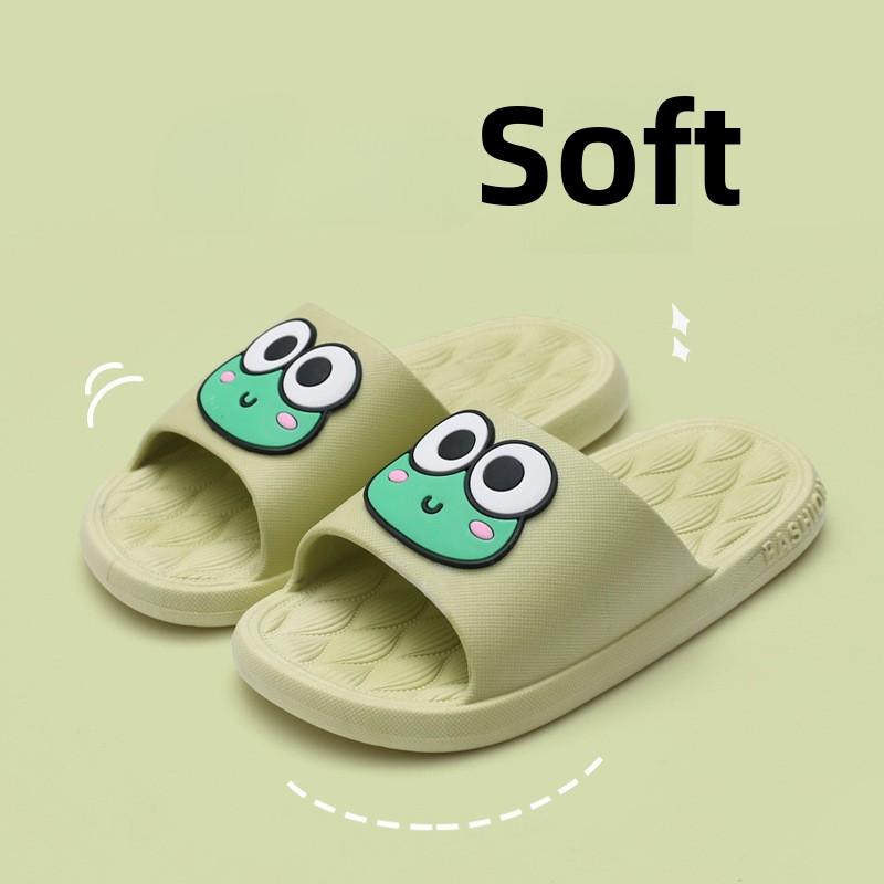 Fashion Summer Beach Slides Bathroom Anti Slip Slipper Non-Slip Home Flip Flops Cartoon Frog Soft Sandals