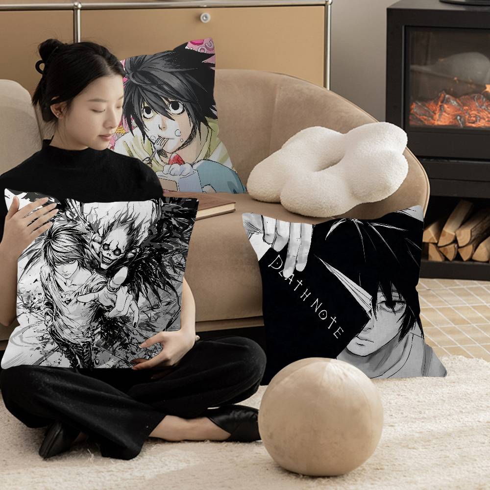 Anime D-Death Note Pillow Cover Sofa Cushion Cover Home Room Decoration Children Gift