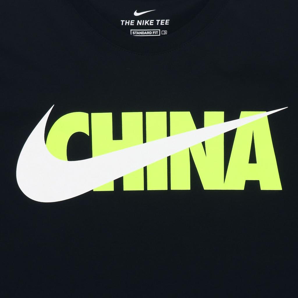 Nike T Shirts Men's Black Crew Neck Moderate Straight Fit AQ5189-016