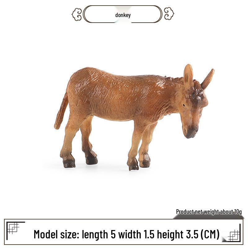 Realistic Animal Heart Model: Farm and Wild Foals Children s Cognitive Toy & Car Decoration