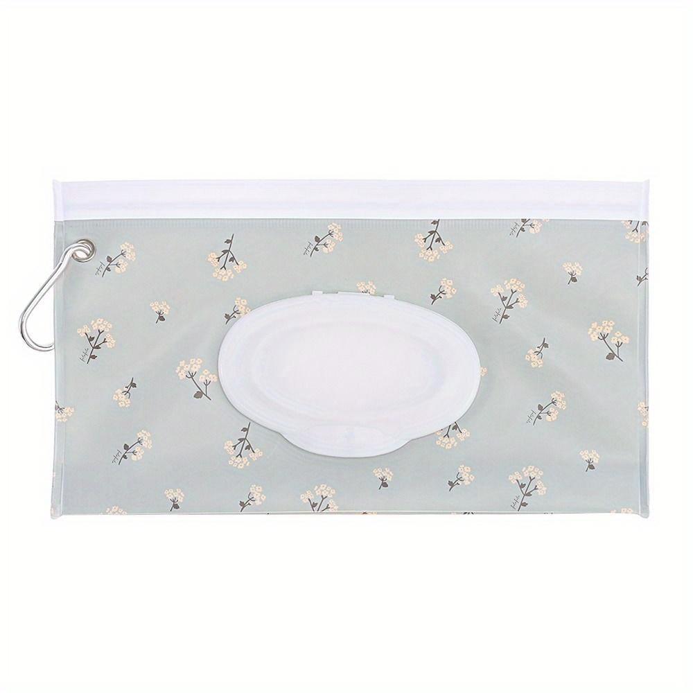 EVA Baby Wet Wipe Pouch Portable Wipes Holder Case Flip Cover Snap-Strap Reusable Refillable Cosmetic Pouch Useful Tissue Box