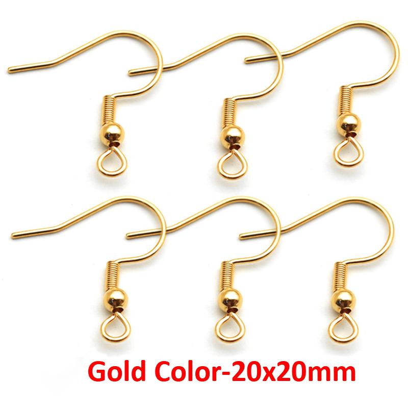 10pcs 50pcs 100pcs Stainless Steel Earrings Colorful Beads Hook Earwire Hooks for DIY Jewelry Making Dangle Components Wholesale