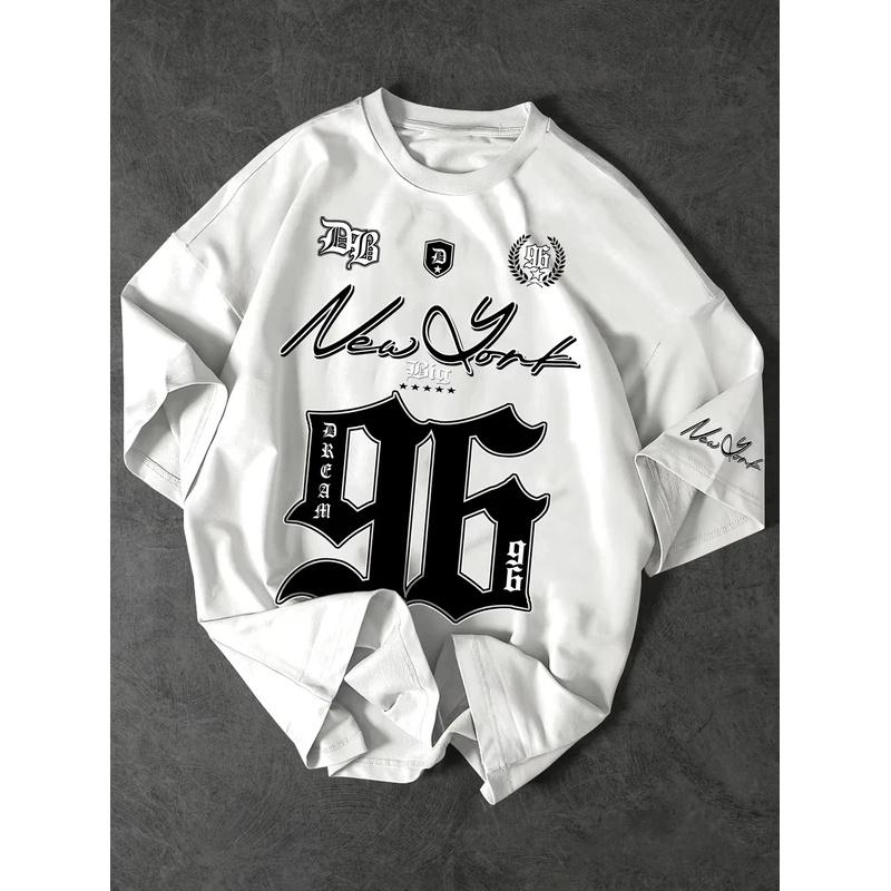 New Men's New York 96 3d printed digital printed baseball T-shirt, short-sleeved O-neck casual T-shirt, oversized sp