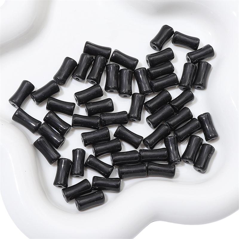 

6x12 мм 20 шт./пакет стеклянные имитации нефрита с прямым отверстием бамбуковые узелковые бусины DIY браслет ожерелье серьги ювелирные аксессуары 6x12mm 20pcs/bag