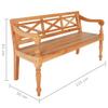Vidaxl Ławka Batavia, 123 Cm, Lite Drewno Mahoniowe, Jasnobrązowa