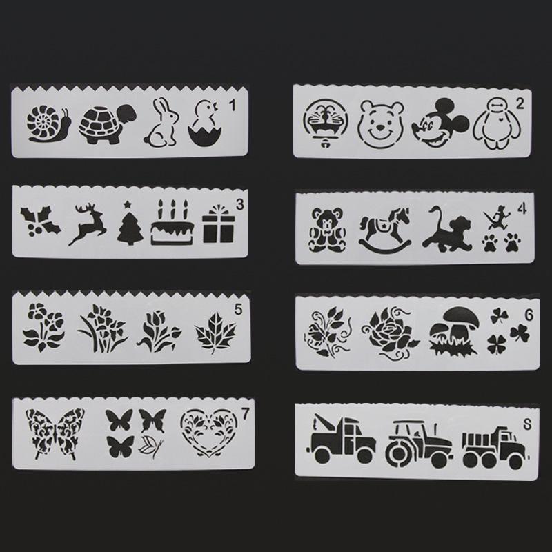 Cartoon DIY Template Album: Kids' Lace Ruler Drawing & Color Painting Set