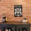 Vintage Historic Old Rout66 Tin Sign Metal Poster Wall Decor For Bar Restaurants Garage Workshop Cafe Club Plaque Man Cave Wall