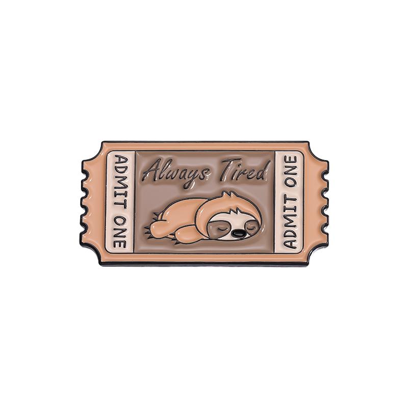 

Художественные штампы Эмалевые значки На заказ ПРИГЛАСИТЕЛЬНЫЙ УСТАВШИЙ Всегда уставший Броши Значки на лацкан Забавные украшения Подарок для детей Друзей