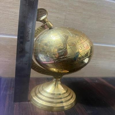 26.67cm Nautical Brass Globe On Stand Rotating Nautical Table Desk Decor Nautical Education