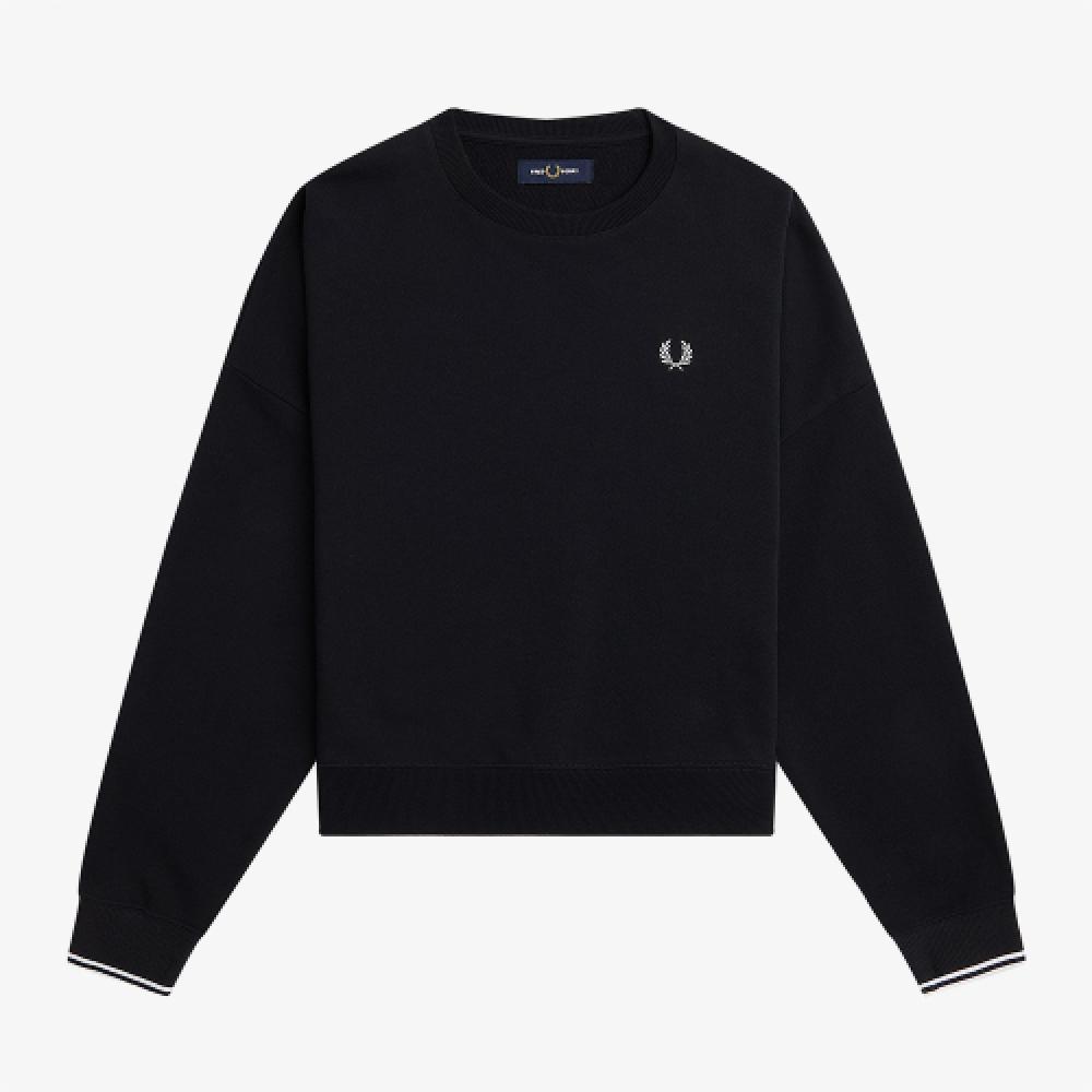 

Fred Perry [womens] Tipped Sweatshirt Black Afpf2415135 102 XS